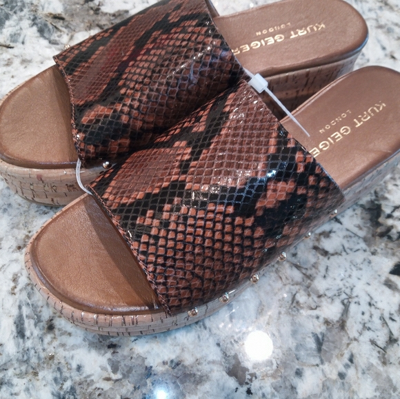 New Kurt Geiger London Monica women's sandals snakeskin platform slide EU 38.5 - Picture 2 of 8